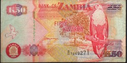 D - 040 - foreign banknotes: 2001 zambia 50 kwacha