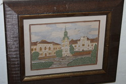 Ceramic picture in frame 710