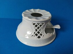 White Herend porcelain tea warmer