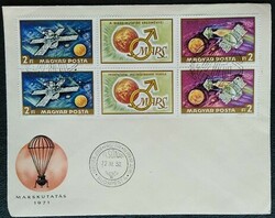 F2758a-b / 1972 mars-2-3 - mariner 9 stamp strips on fdc