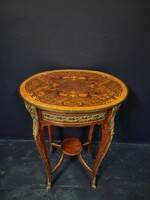Oval empire inlaid table, storage table, statue holder, pedestal, small table