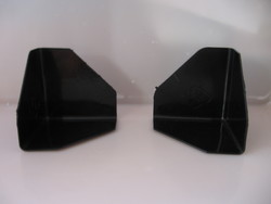 Book rest, corner protector, pair of black plastic