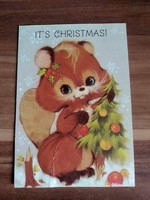 American Christmas card, approx. 1960s-1970s, small size