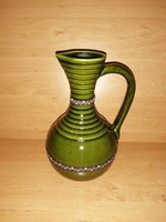 Austrian, green glazed ceramic jug - 21 cm high (19/d)