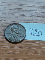 Usa 1 cent 1967 abraham lincoln, copper-zinc 720