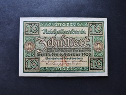 Germany 10 marks 1920, aunc