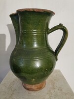 Green folk jug