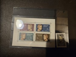 1964 Eleanor Roosevelt block + stamp **