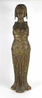 1Q275 Antik hatalmas faragott díszes női félakt torzó szobor XVII-XVIII század