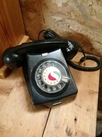 Retro dial black phone