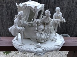 Sculpture group German porcelain from the 1950s 30 cm wide!