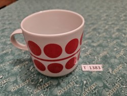 T1383 lowland red polka dot mug