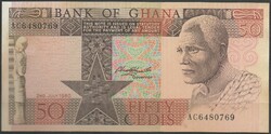 D - 059 -  Külföldi bankjegyek: 1980 Ghána 50 cedis UNC