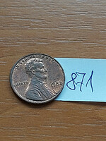 Usa 1 cent 1982 abraham lincoln, copper-zinc 871