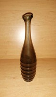 Füst színű üveg váza - 25 cm