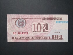 North Korea 10 chon 1988 unc