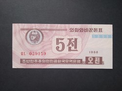Észak-Korea 5 Chon 1988 Unc