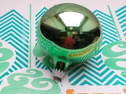 Retro üveg karácsonyfadísz zöld gömb üvegdísz