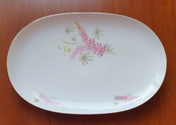 Bavaria German porcelain serving plate with floral pattern on plate with golden edge