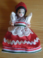 Retro folk costume plastic doll - movable hands -