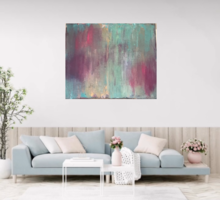 Waterfall 95x80cm abstract unique contemporary canvas picture
