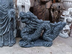 Nice stone dragon 80cm snake feng shui quality frost-resistant artificial stone Japanese garden gardener statue
