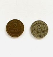 2 pieces of 2 pence 1917 and 1918 Hungarian royal change