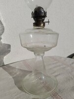 Blown glass kerosene table lamp, flawless, 45 cm high