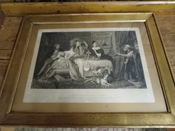 Nyomat, 19. századi, jelzett Franz Xaver Stöber 1838-ból, papír kartonra kasírozva, LEÁRAZVA!!!