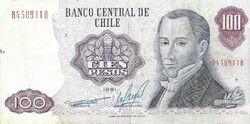 100 pesos 1981 Chile