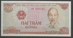 D - 070 -  Külföldi bankjegyek:  1987 Vietnám 200 dong  UNC