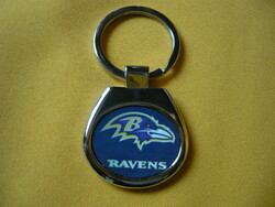 Baltimore ravens metal key ring