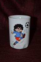 Zsolnay football player mug