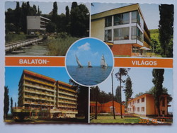 Old, retro postcard: Balatonvilágos, 1981