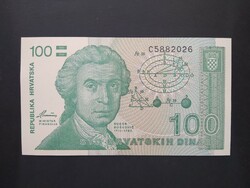 Horvátország 100 Dinara 1991 Unc