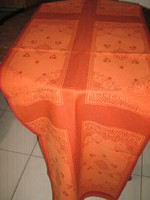 Beautiful colored woven damask running tablecloth