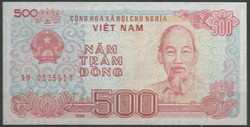 D - 075 -  Külföldi bankjegyek:  1988 Vietnám 500 dong UNC