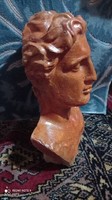 Görög fej, férfi büszt, 24 cm műkő szobor Dávid