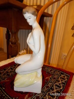 Porcelain nude figure kneeling nude