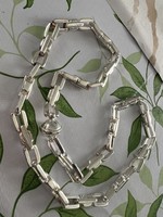 Silver men's necklace baraka
