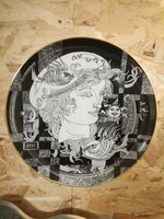 Hollóházi Szász tányér,falidísz 31 cm Adria