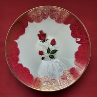Z & co tirschenreuth bavaria German porcelain plate serving bowl with rose flower pattern deep plate