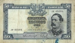 50 Escudo escudos 1953 Portugal rare