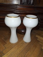 Herend handpainted vases in pairs