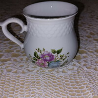 A beautiful floral potted porcelain mug from Hollóháza