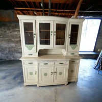 Vintage konyhaszekrény, vitrines szekrény, kredenc