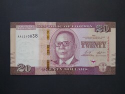 Libéria 20 Dollars 2022 Unc