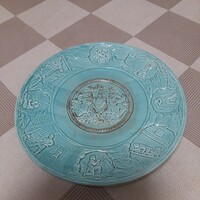 Special embossed majolica wall plate