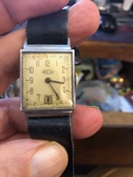 Vintage 1930s chromium-plated meda 'roamer' swiss mechanical watch