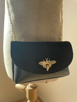 New Italian women's cavallino - leather bag from Florence with bee buckle